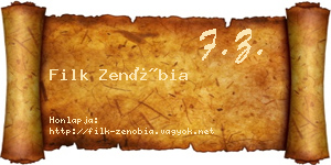 Filk Zenóbia névjegykártya